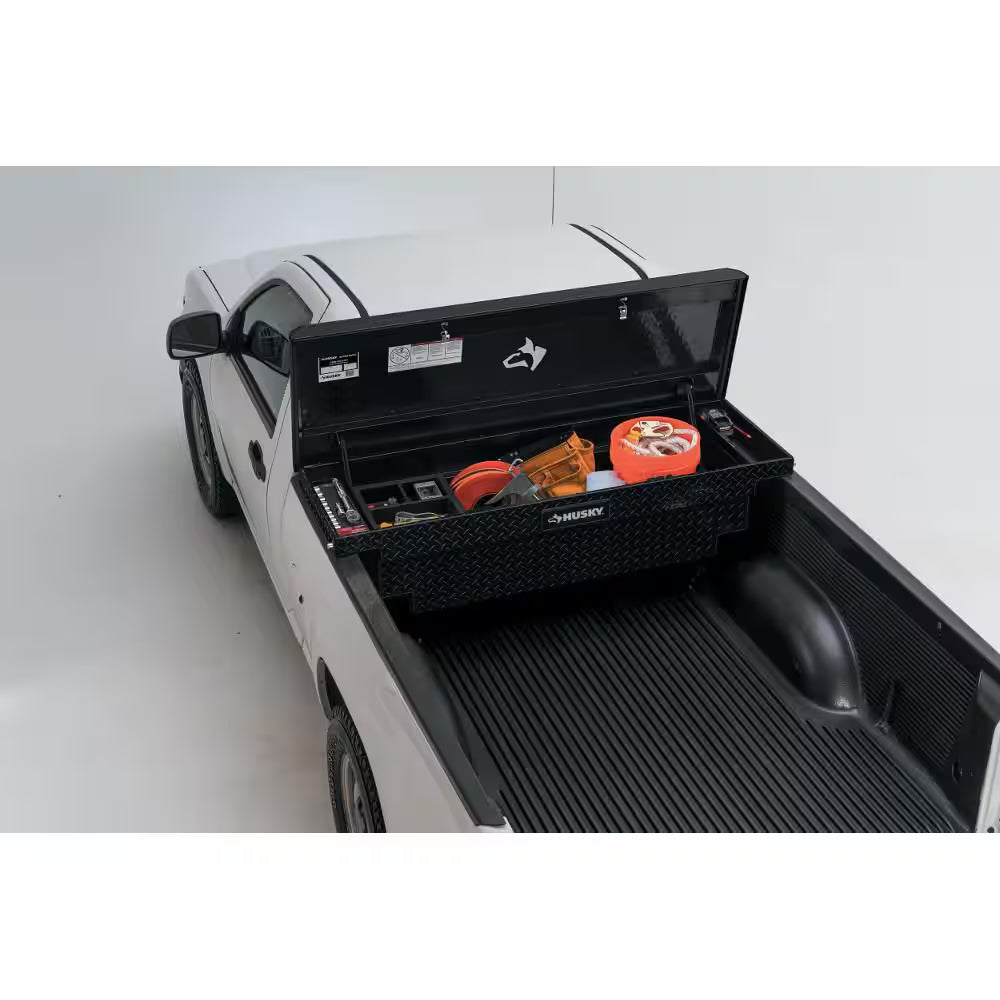 61.86 In. Matte Black Aluminum Low Profile Mid-Size Crossbed Truck Tool Box