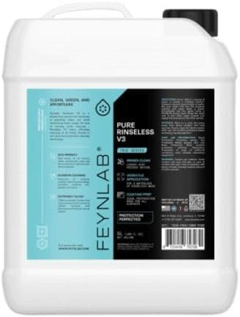 Pure Rinseless V3 5L | Eco-Friendly Rinseless Vehicle Wash | Advanced Detailing Soap | Superior Cleaner | Waterless Vehicle Wash Solution | No Residue, Safe on Car Paint & Surfaces