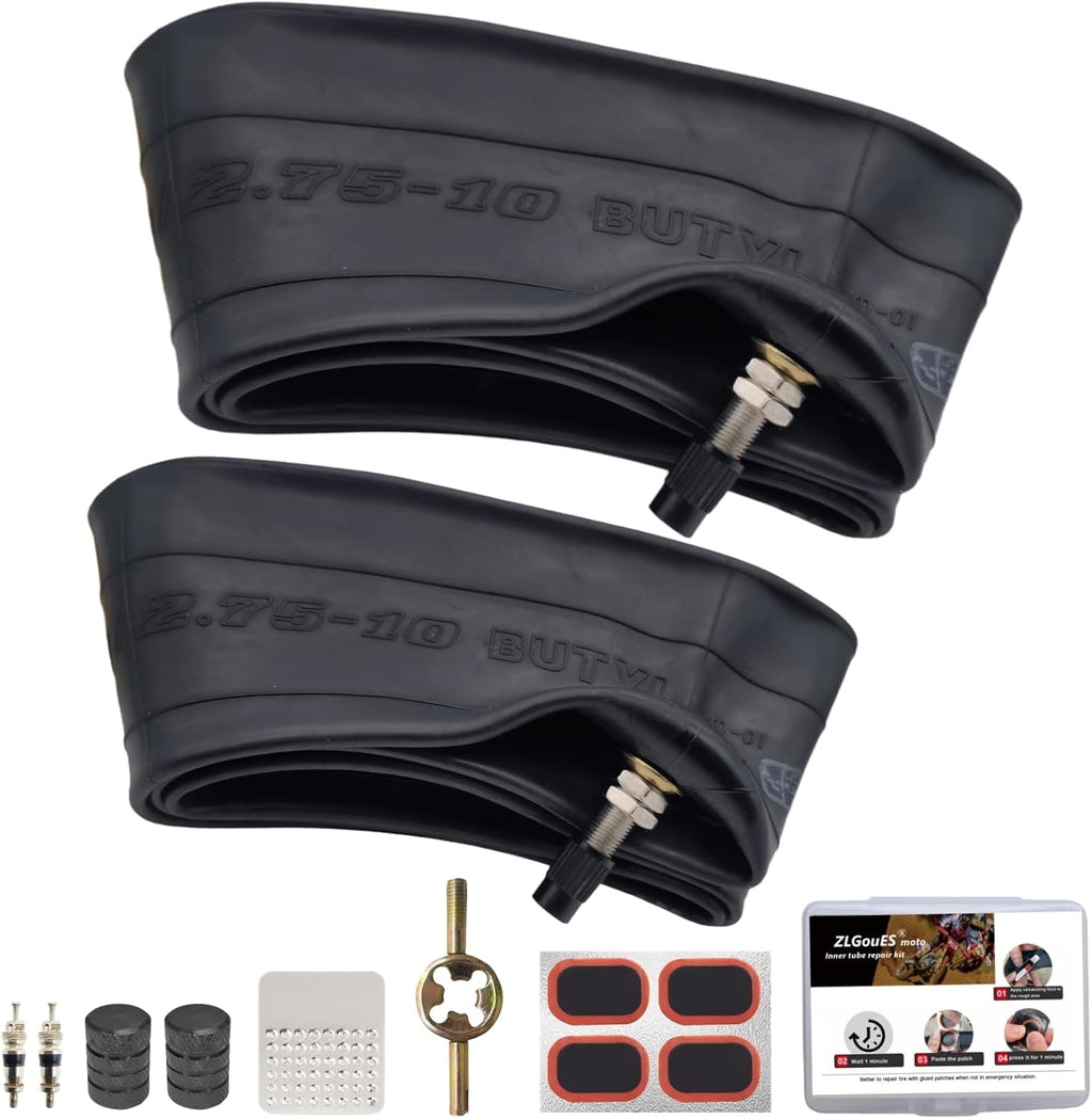 2.50-10 Dirt Bike Tube for Honda'S Mini Pit Bike Crf50/Xr50 Yamaha Pw50 Razor Mx650 / Mx500 Suzuki Drz70 / Jr50 Dirt Bike Tires 2.5/2.75-10 Inner Tube Heavy Duty