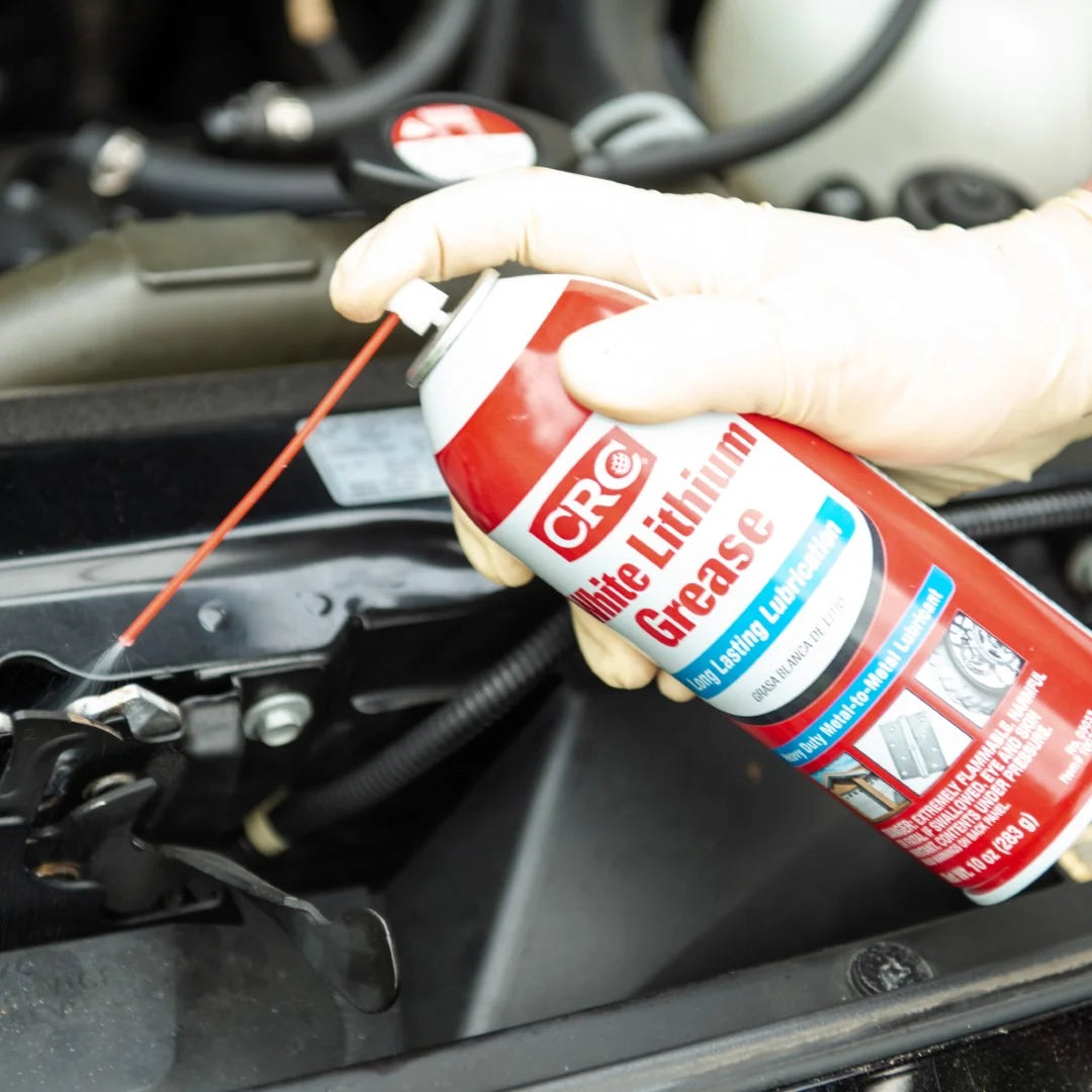 CRC White Lithium Grease Lubricant Spray, 10 Oz