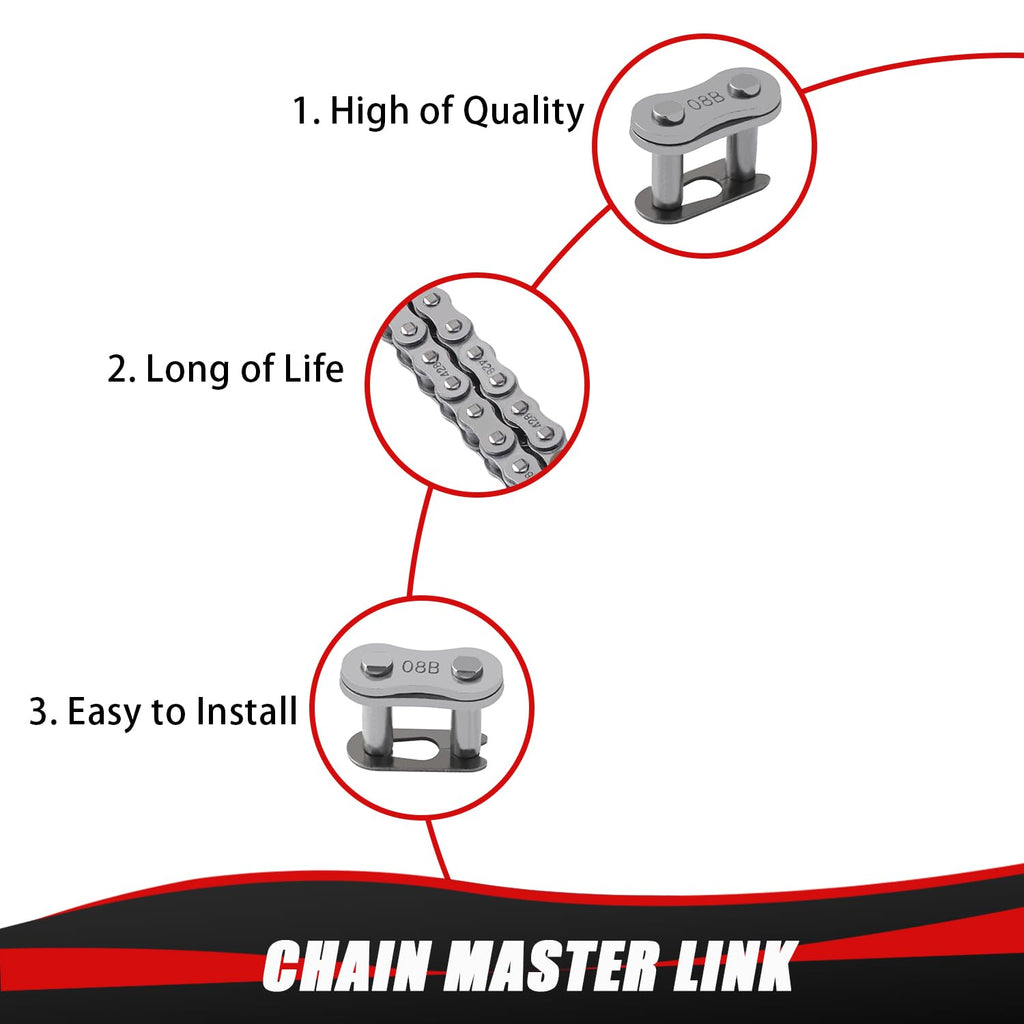 428 Drive Chain 102 Link with Chain Breaker for 50Cc 70Cc 90Cc 110Cc 125Cc CT90 CT110 Taotao Tforce Coolster Vitacci Apollo Trailmaster Pit Dirt Bike 4 Wheeler ATV Quad Go Kart Heavy Duty Parts