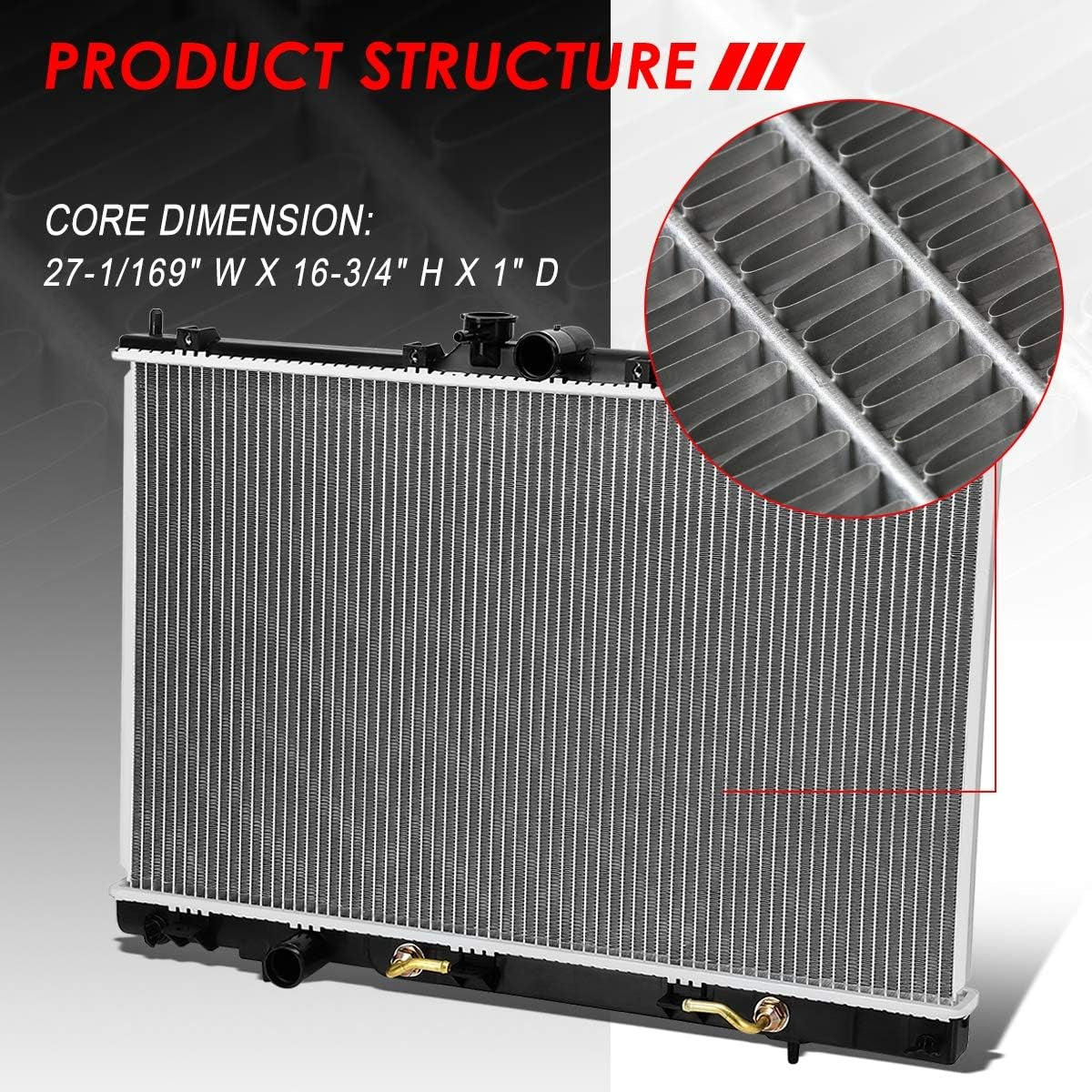 DPI 2617 Factory Style 1-Row Cooling Radiator Compatible with Mitsubishi Outland