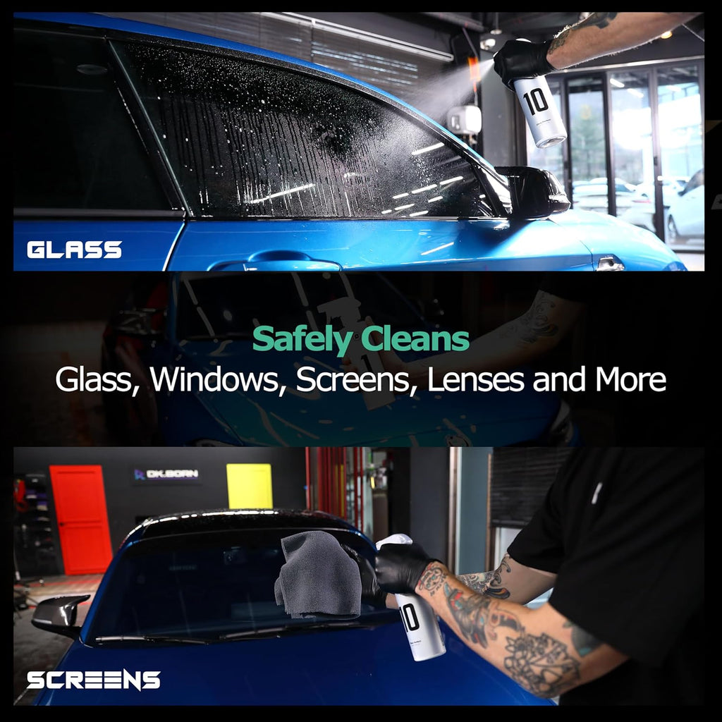 Car Window Cleaner Spray 16.91 Fl.Oz | Window Cleaner with Protective Ceramic Coating for Cars | Streak Free Car Glass Cleaner, Water Repellent & Windshield | Ammonia Free Cleaner Spray