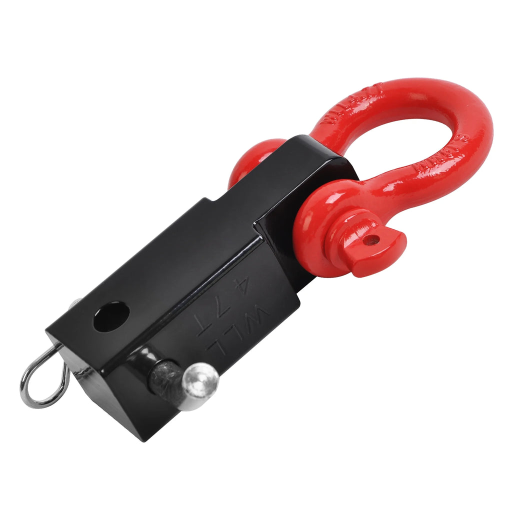 Receiver Hitch D-Ring with 5T 3/4In Shackle Tow Hook Winch Mount to 2" Receivers