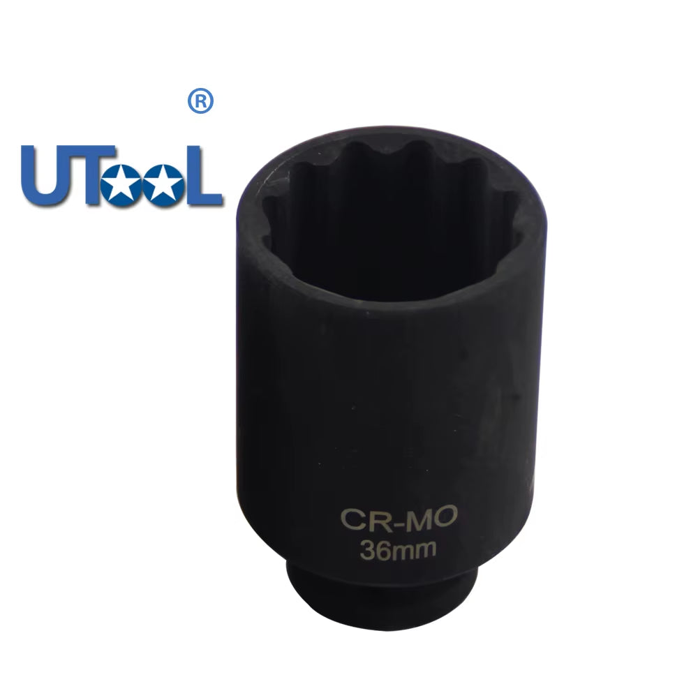 30Mm 32Mm 34Mm 36Mm 1/2"DR 12 Point Impact Socket Spindle Axle Nut Socket Hub Axle Nuts Removing Installing Tool