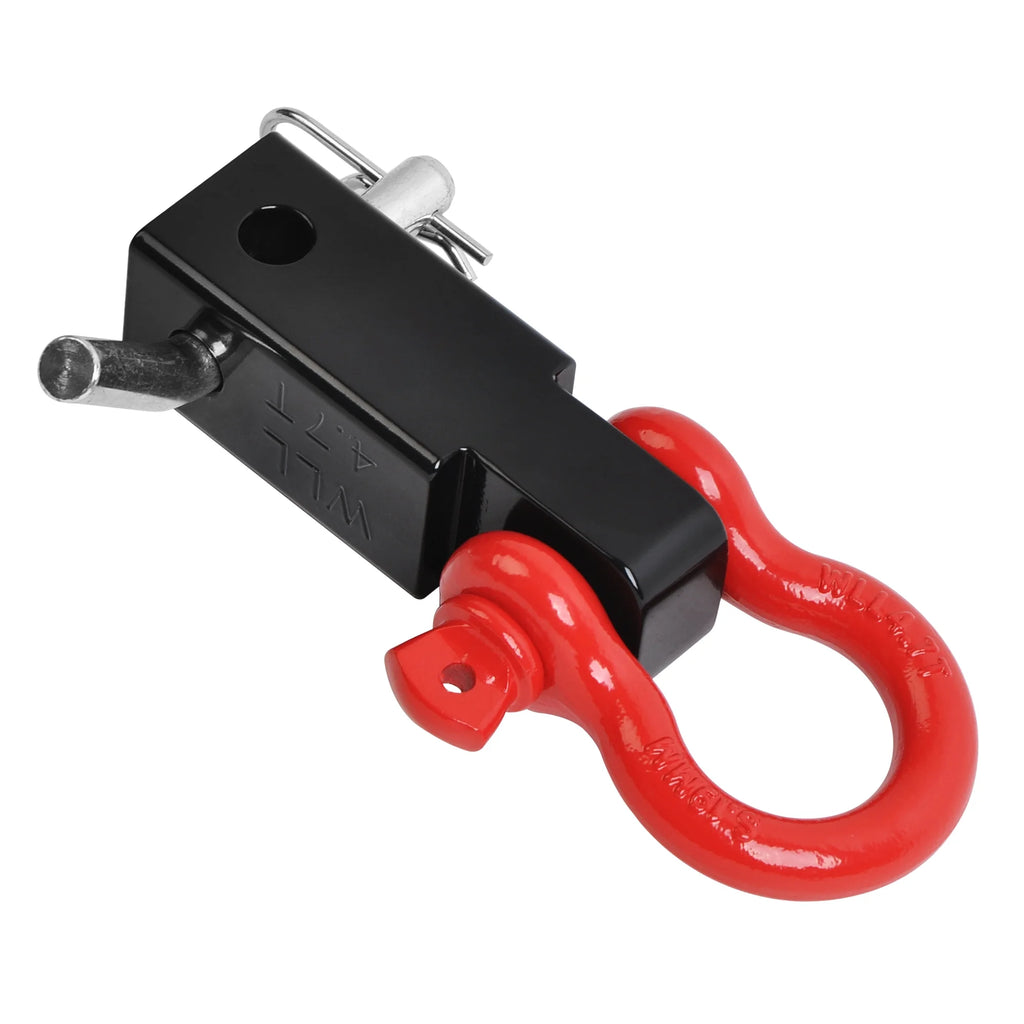 Receiver Hitch D-Ring with 5T 3/4In Shackle Tow Hook Winch Mount to 2" Receivers
