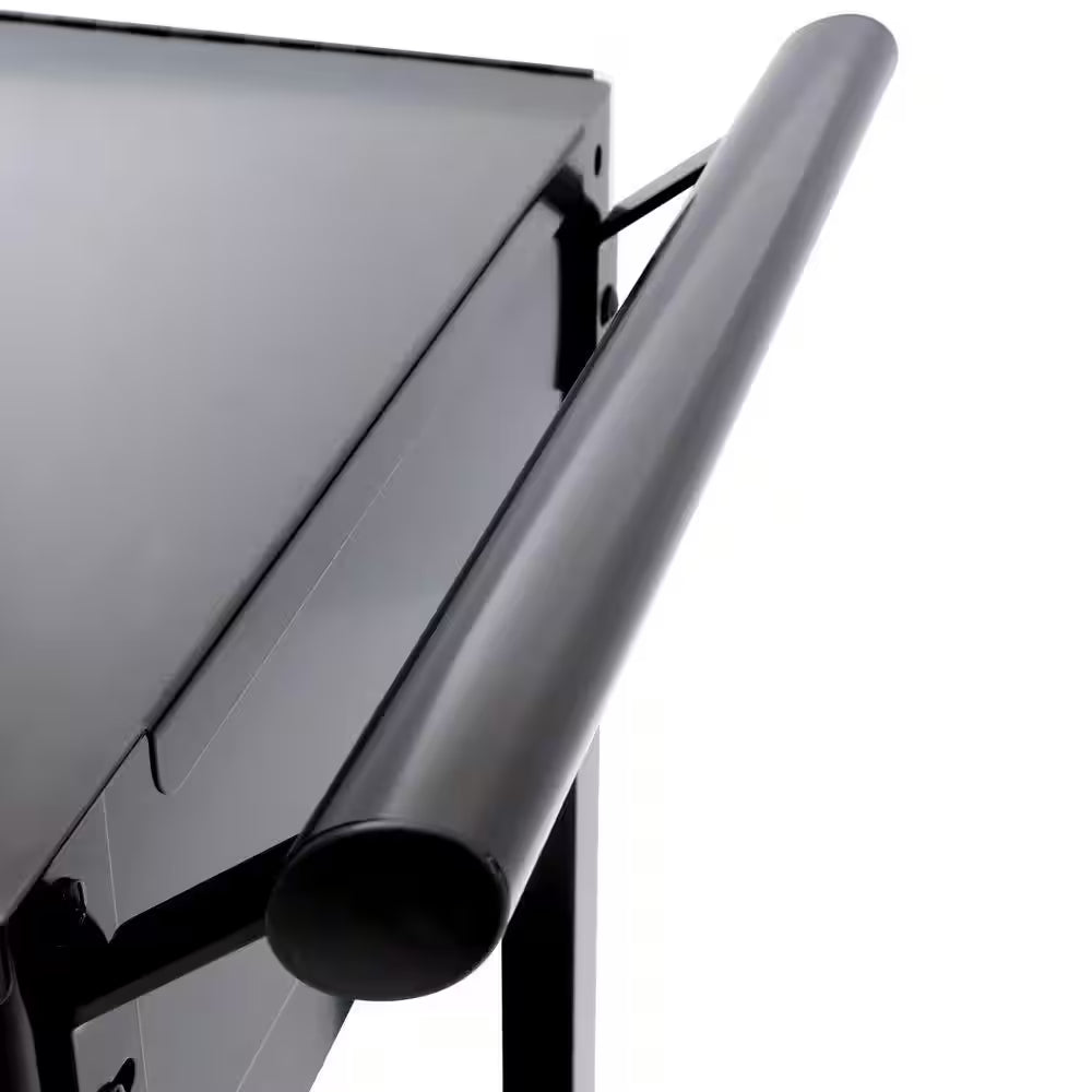 Tool Storage 28 In. W Standard Duty Gloss Black Rolling Tool Utility Cart with Lift-Top