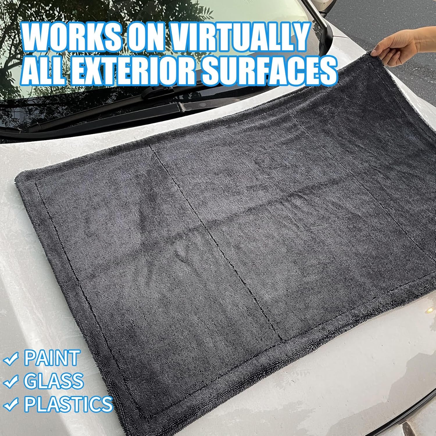 2 Pack Microfiber Towels for Cars, 24"X36" Extra Large Super Absorbent Car Drying Towel Detailing, No Streaks, Scratches and Water Spots