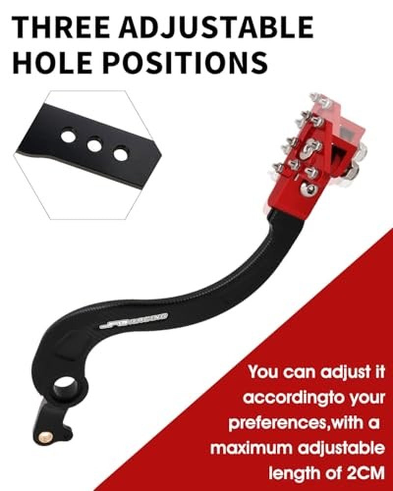 Dirt Bike Rear Brake Foot Pedal,Cnc Motorcycle Foot Lever for CRF250R 2004 Red