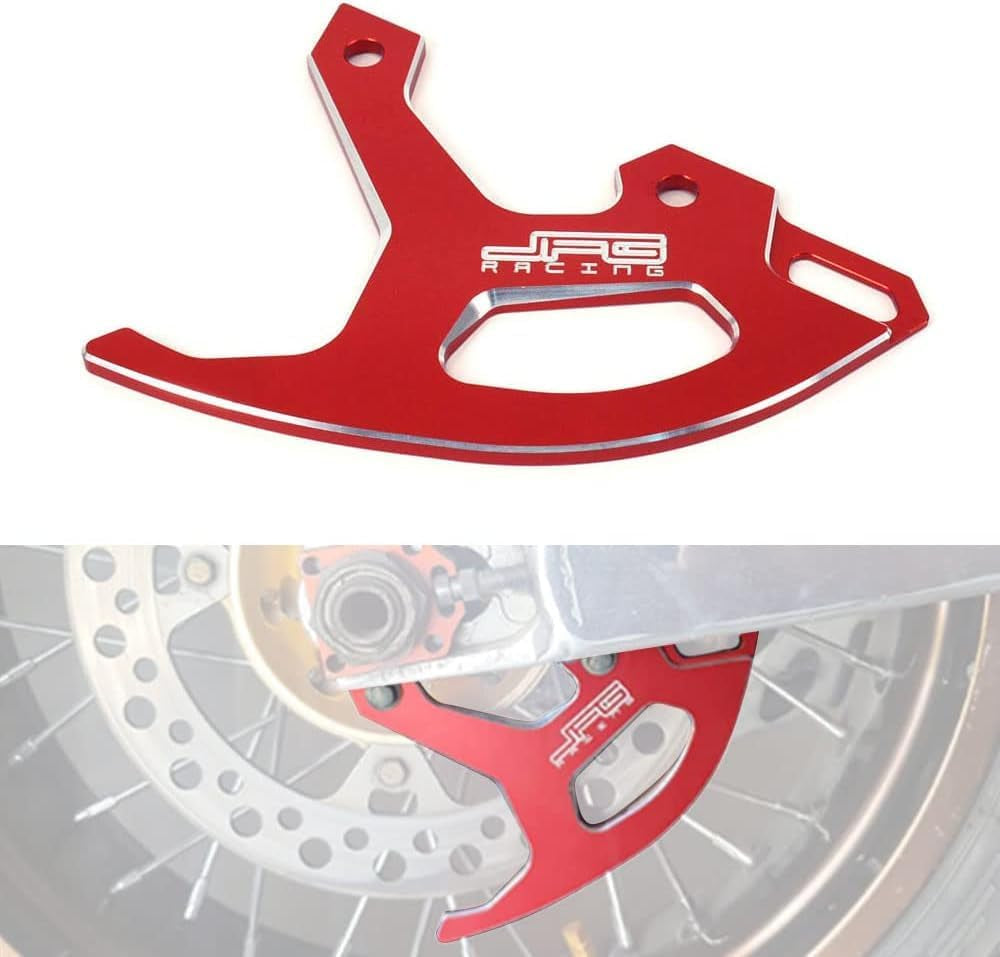 Dirt Bike Rear Brake Disc Guard,Cnc Motorcycle Rotor Cover Protector for CRF250R 2004-2025/CRF250X 2004-2017/CRF450R 2002-2025/CRF450X 2005-2017/CRF450RX 2017-2025-Red