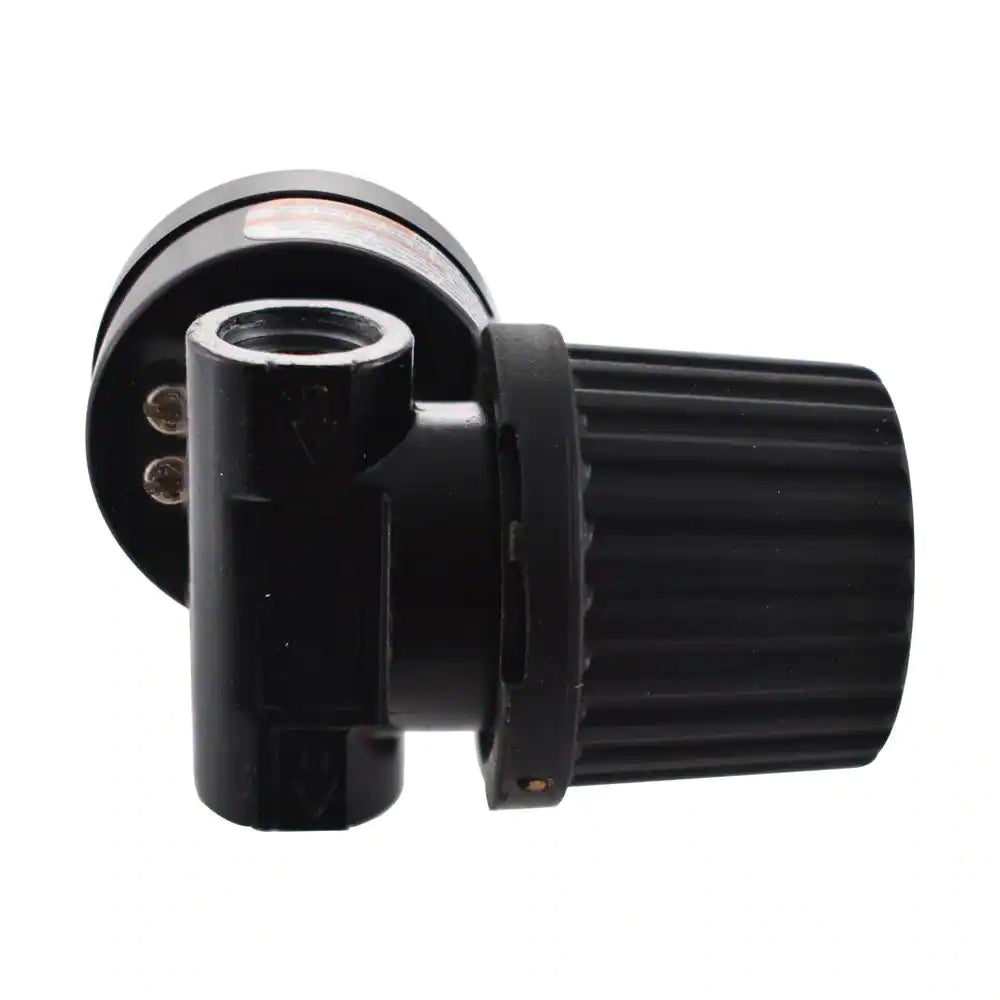 1/4 In. Black Air-Compressor Regulator with Gauge