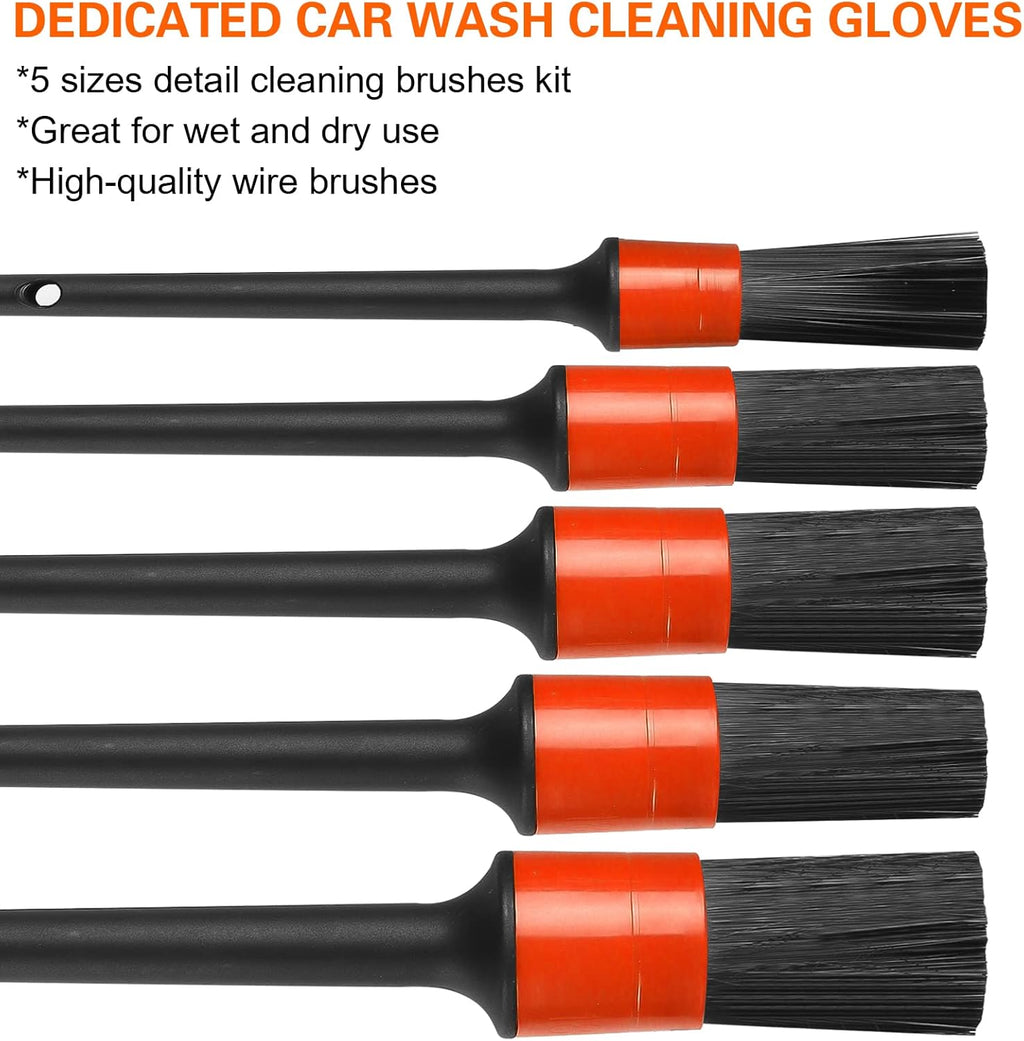 21Pcs Car Detailing Brush Set, Car Detailing Kit, Car Detailing Brushes, Car Cleaning Kit, Car Windshield Cleaning Tool, Professional Car Care Kit - Car Wash Brush Kit for Interior Exterior Wheels