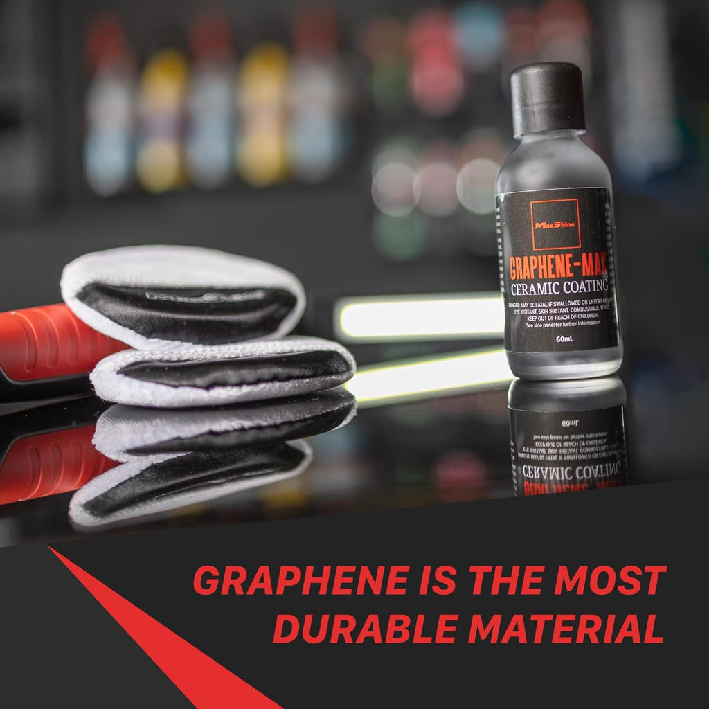 Graphene-Max Ceramic Coating 60Ml | Universal Advanced Graphene & Ceramic Formula | Hydrophobic Car Coating with 9-Year Durability | High Gloss Finish & Professional Paint Protection
