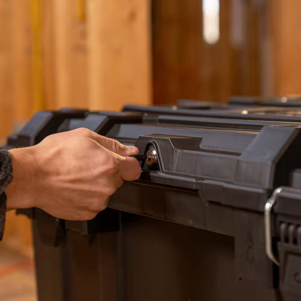 36.5 In. Black Heavy Duty Large Rolling Toolbox with Tool Tray and Keyed Lock
