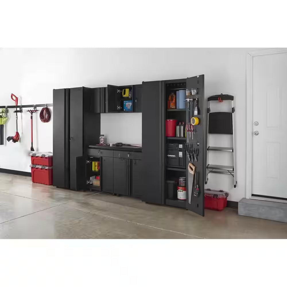 6-Piece Regular Duty Welded Steel Garage Storage System in Black (109 In. W X 75 In. H X 19.6 In. D)