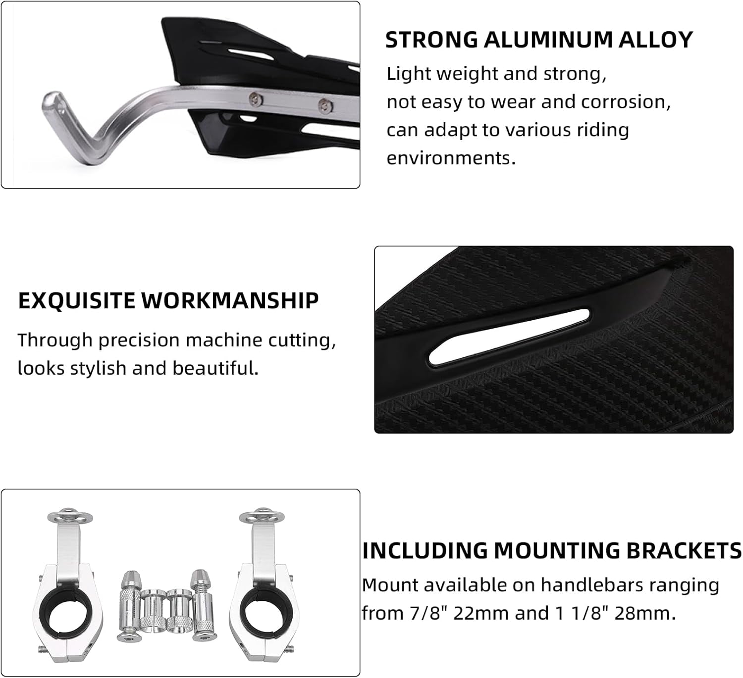 JFG RACING Dirt Bike Handguards,Uni