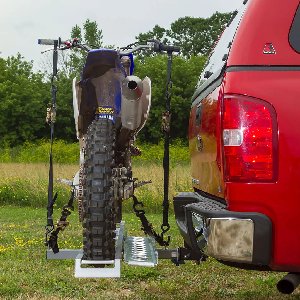 Motorcycle Bike Carrier W/Ramp for 2" Hitch, 400 Pound Capacity