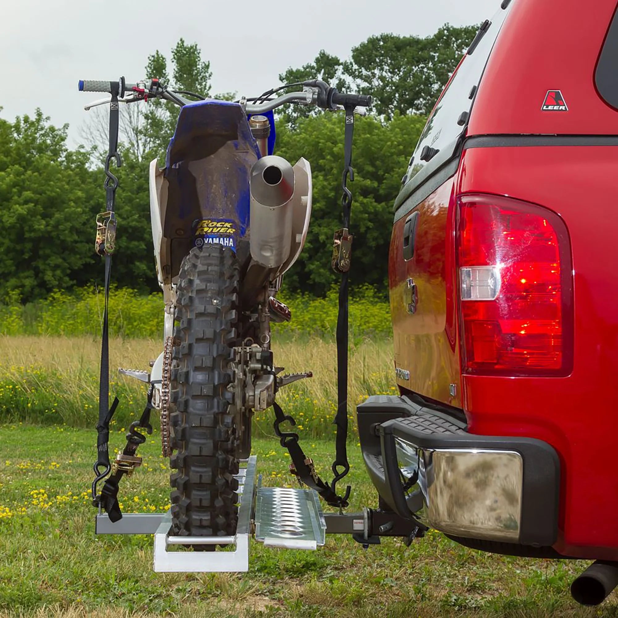 Motorcycle Bike Carrier W/Ramp for 2" Hitch, 400 Pound Capacity