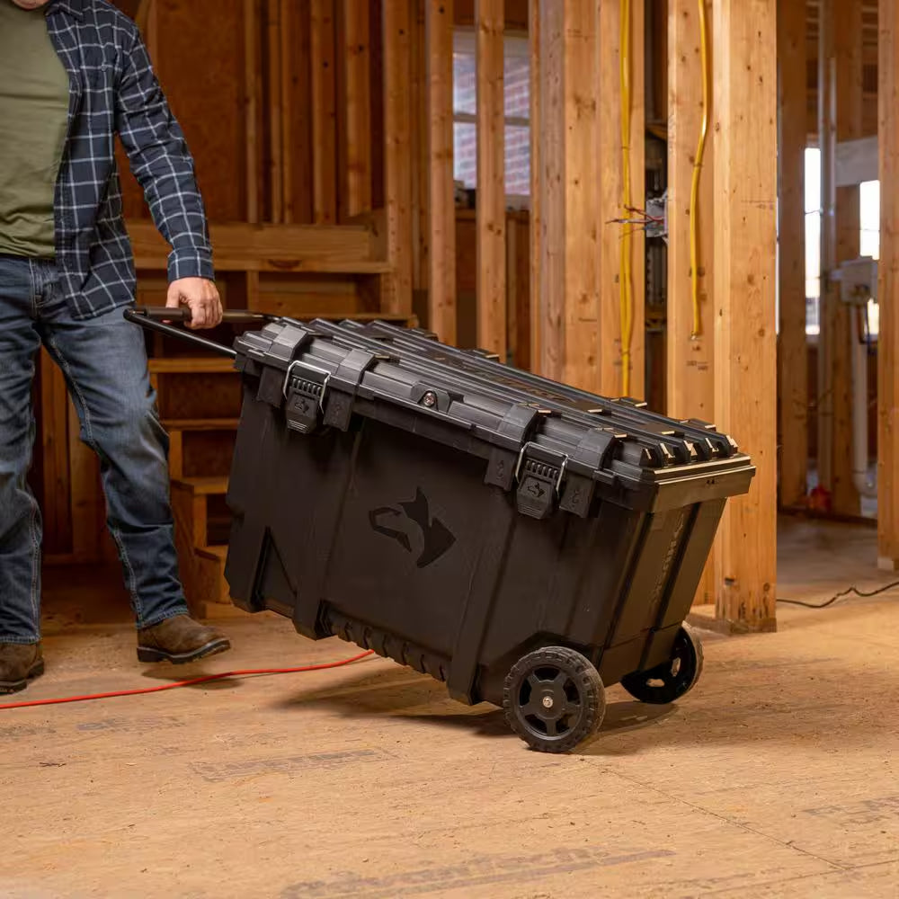 36.5 In. Black Heavy Duty Large Rolling Toolbox with Tool Tray and Keyed Lock