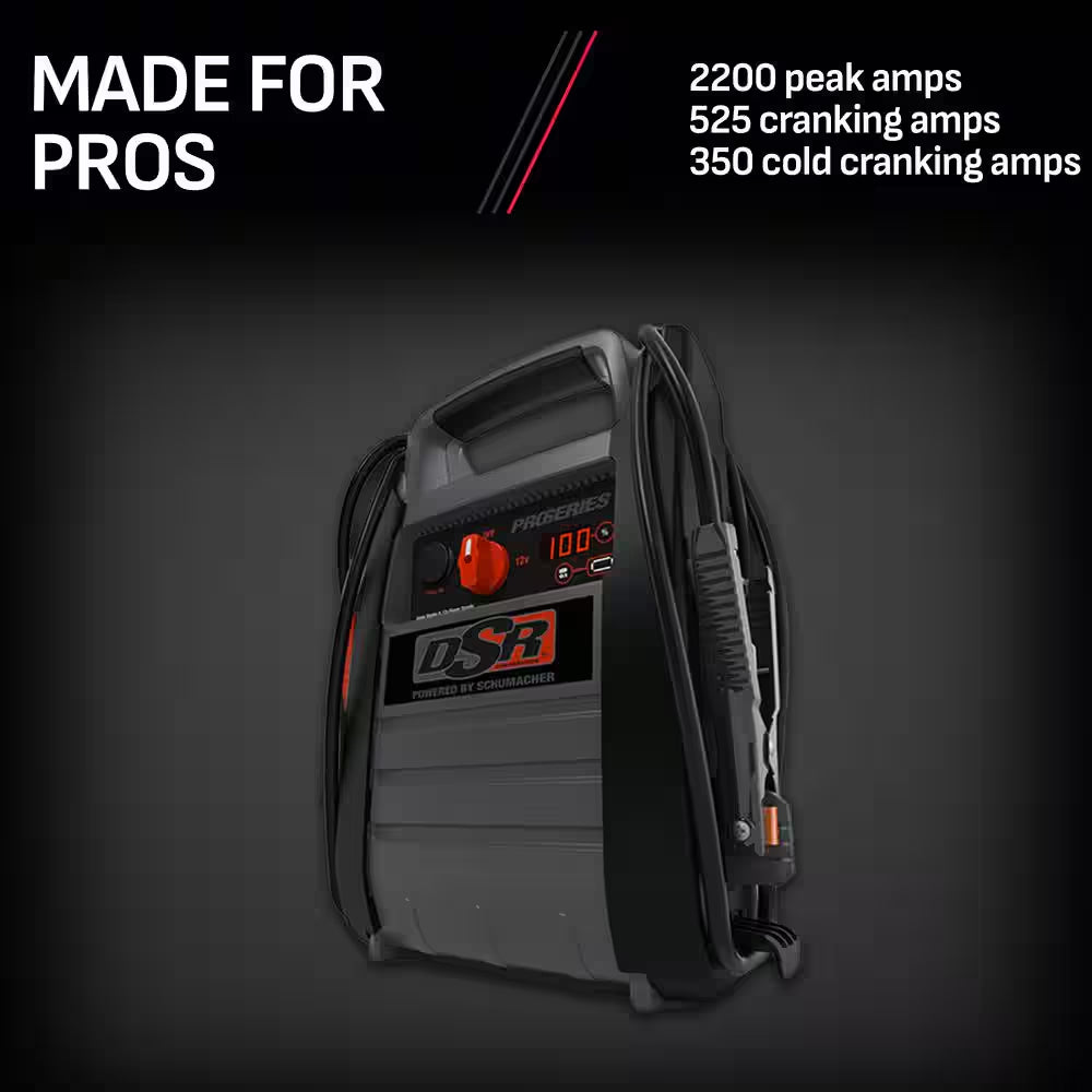 DSR Professional Grade Automotive 2200 Peak Amp 12-Volt Jump Starter and Portable Power Station