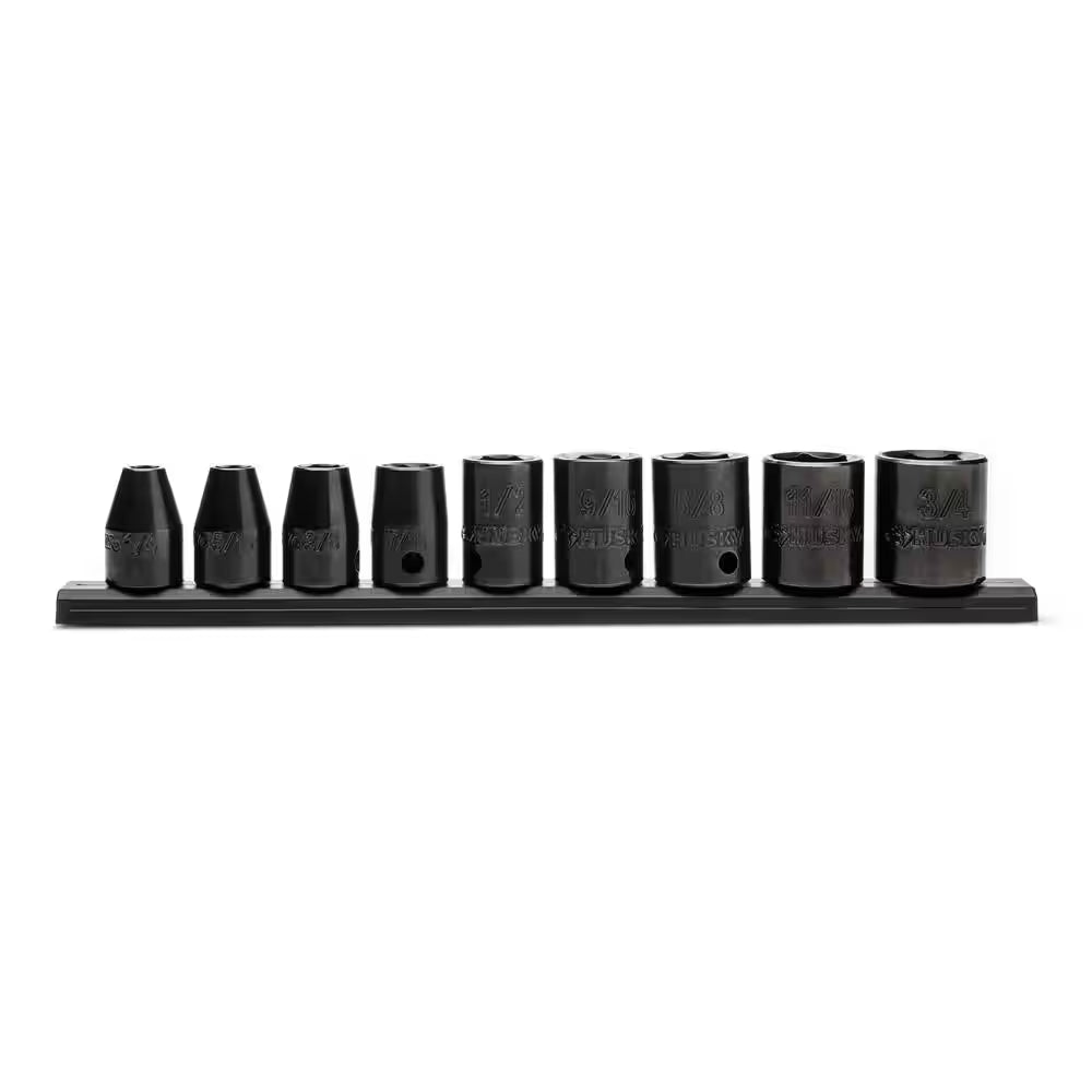 3/8 In. Drive Standard SAE 6-Point Impact Socket Set (9-Piece)