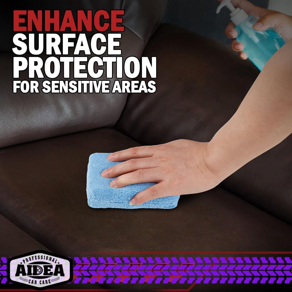 Microfiber Applicator Pad-8Pack, Car Wash Sponge, Premium Microfiber Sponge and Cleaning Pads, Perfect for Effortless Wax, Sealant, and Conditioner Application - Blue