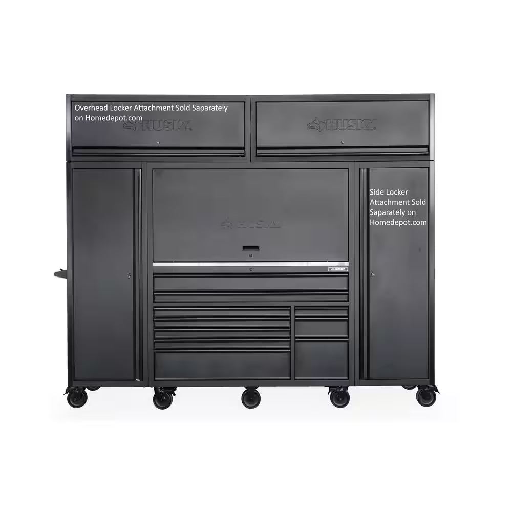 Modular Tool Storage Heavy Duty 62 In. W X 24 In. D Matte Black Top Tool Chest