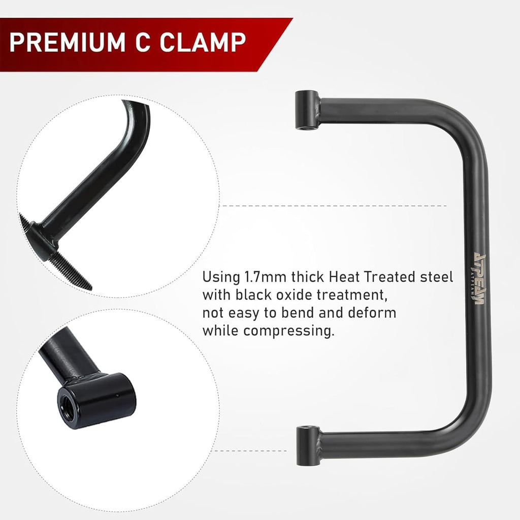 Auto Valve Spring Compressor C-Clamp Tool Kit for Motorcycle, ATV, Car Engines