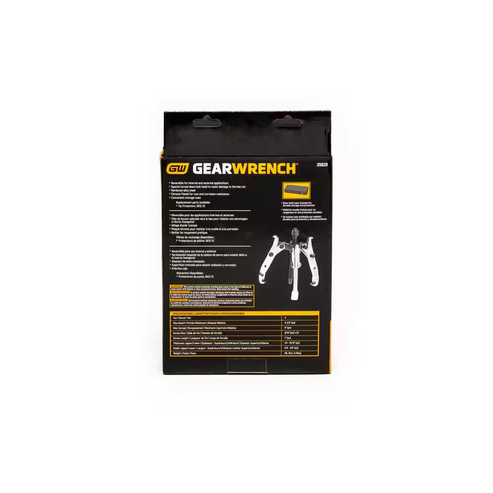 5 Ton 2 or 3 Jaw Internal/External Reversible Puller