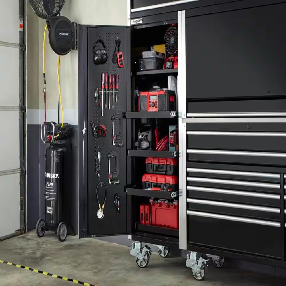 28 In. W X 25 In. D Professional Duty Side Tool Chest Locker with Casters in Black