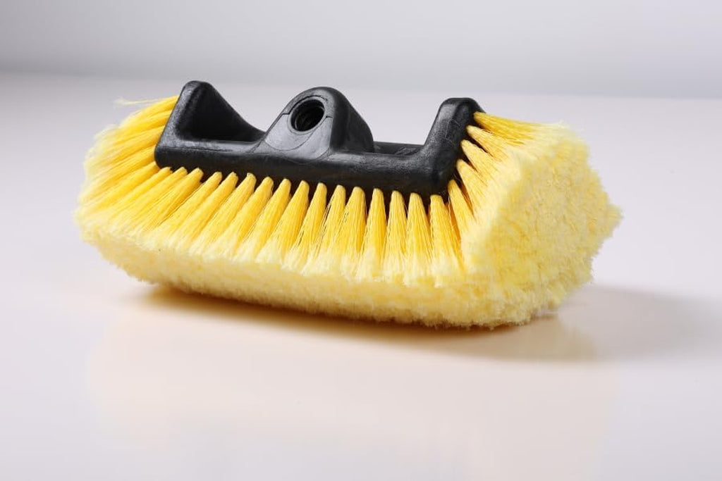 54" Blue Flow-Thru Car Wash Brush and One Yellow Brush Head