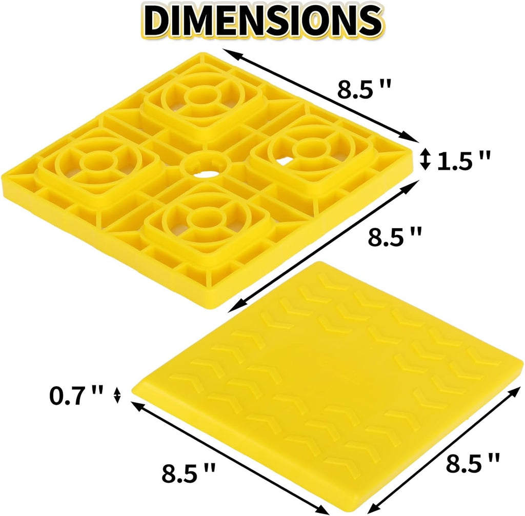 12 Pack RV Leveling Blocks, Stackable Jack Blocks, Interlocking Leveling Pads Wi