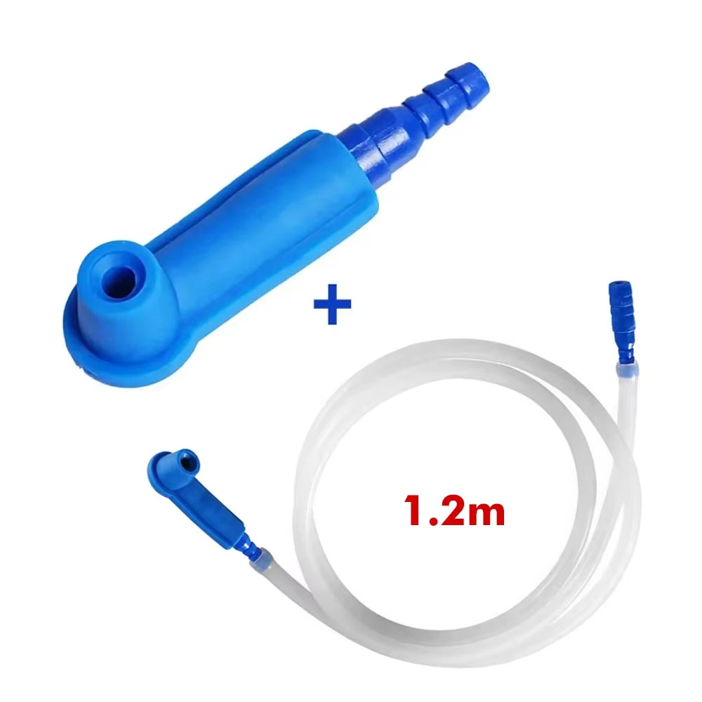 Car Brake Fluid Oil Exchange Pump with 120Cm Oil Pumping Hose Empty Drained Oil Bleeder Auto Brake Oilling Connector Filling