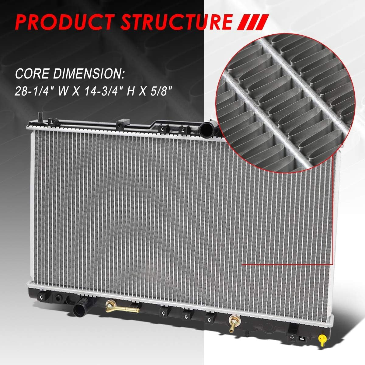 DPI 2300 Factory Style 1-Row Cooling Radiator Compatible with Mitsubishi Galant