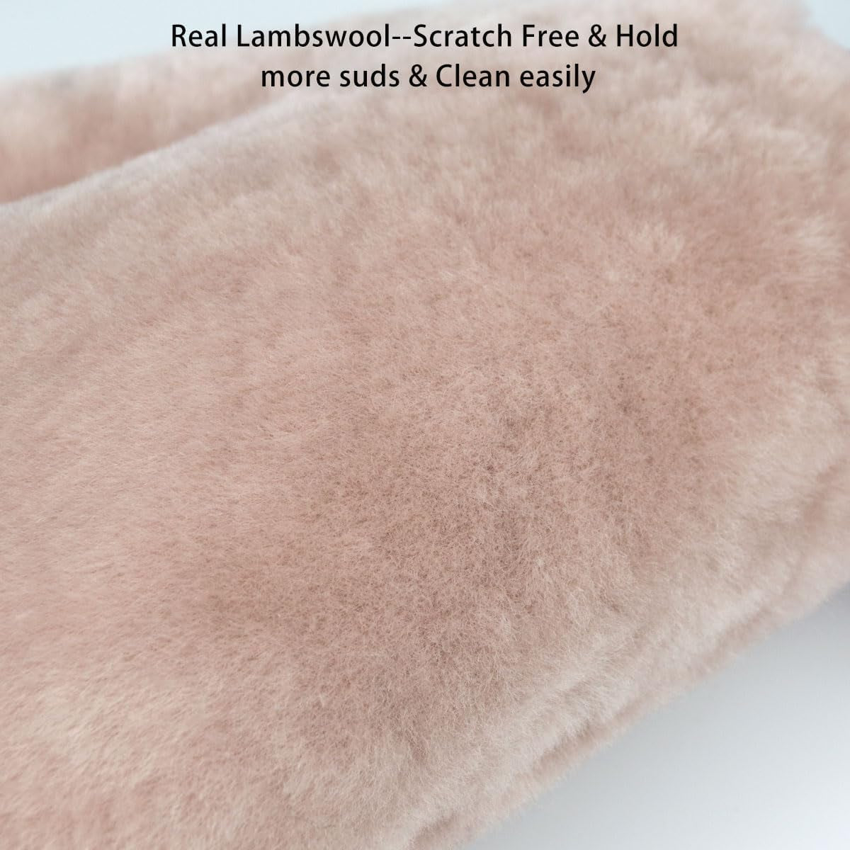 Natural Sheepskin Car Wash Mitt,Lambskin Wool Double-Side Cleaning Gloves Large Sheepskin Washing Gloves for Wet and Dry Scratch-Free Wash Mitt for Car, Truck, Moto, Boat