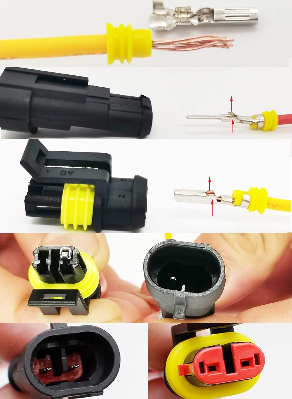 352Pcs Waterproof Car Electrical Connector Terminals Automotive Electrical Wi...