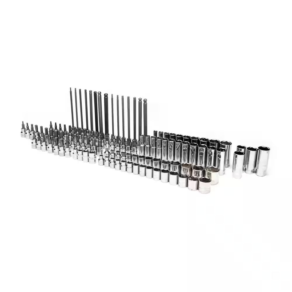 3/8 In. Drive 6-Point Socket and Bit Sockets (114-Pieces)