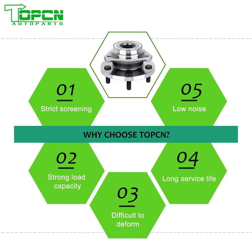 1Pcs Front Wheel Bearing & Hub Assemblyjeep Grand Cherokee Laredo Limited 99-04