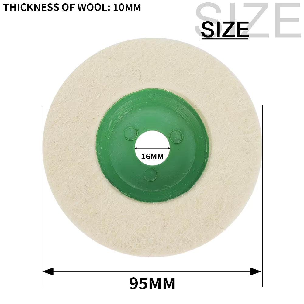 2/3/4/4.5/5 Inch Wool Polishing Wheel Buffing Pad for Angle Grinder Grinding Disc Metal Wood Stainless Steel Polishing Abrasives