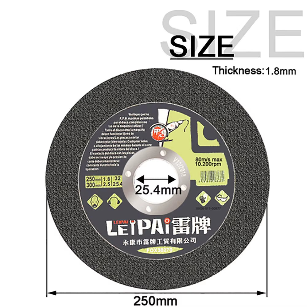 75/125/125/150/180/250/300Mm Metal Grinding Disc Resin Cutting Wheel Angle Grinder Ultrathin Blade for Metal Iron Stainles Steel