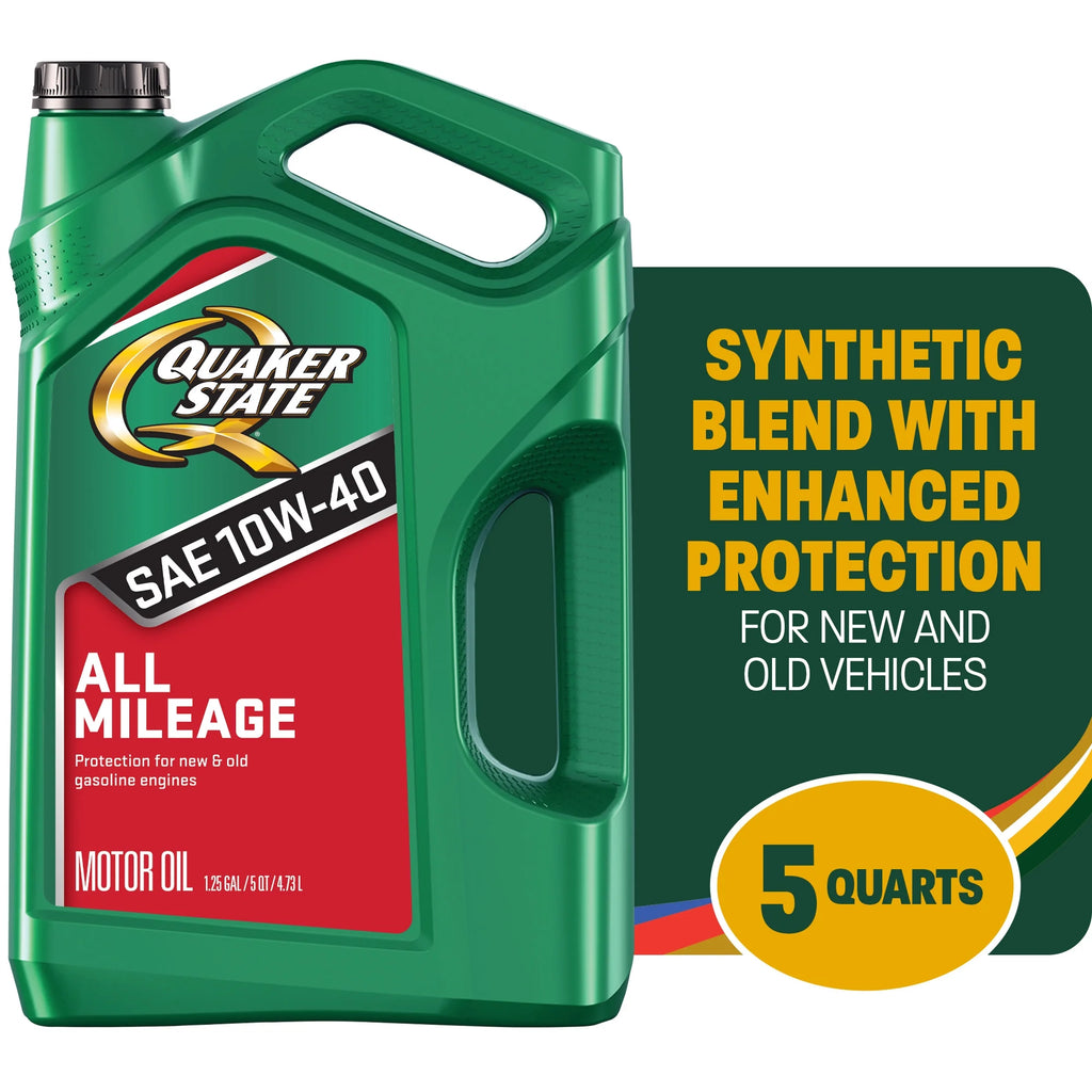 (3 Pack)  All Mileage 10W-40 Motor Oil, 5 Quart