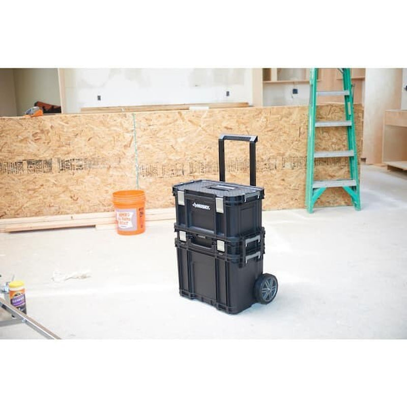 22 In. Husky Portable Rolling Tool Box on Wheels Cart Part Organizer Storage Bin