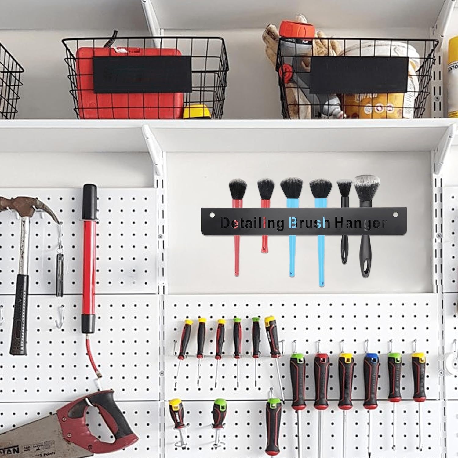 Superior Car Detailing Storage - Organized Detailing Organizer and Brush Set - Sturdy and Durable Auto Detailing Brushes Organizer