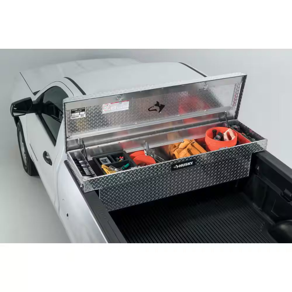 71.36 In. Diamond Plate Aluminum Full Size Crossbed Truck Tool Box