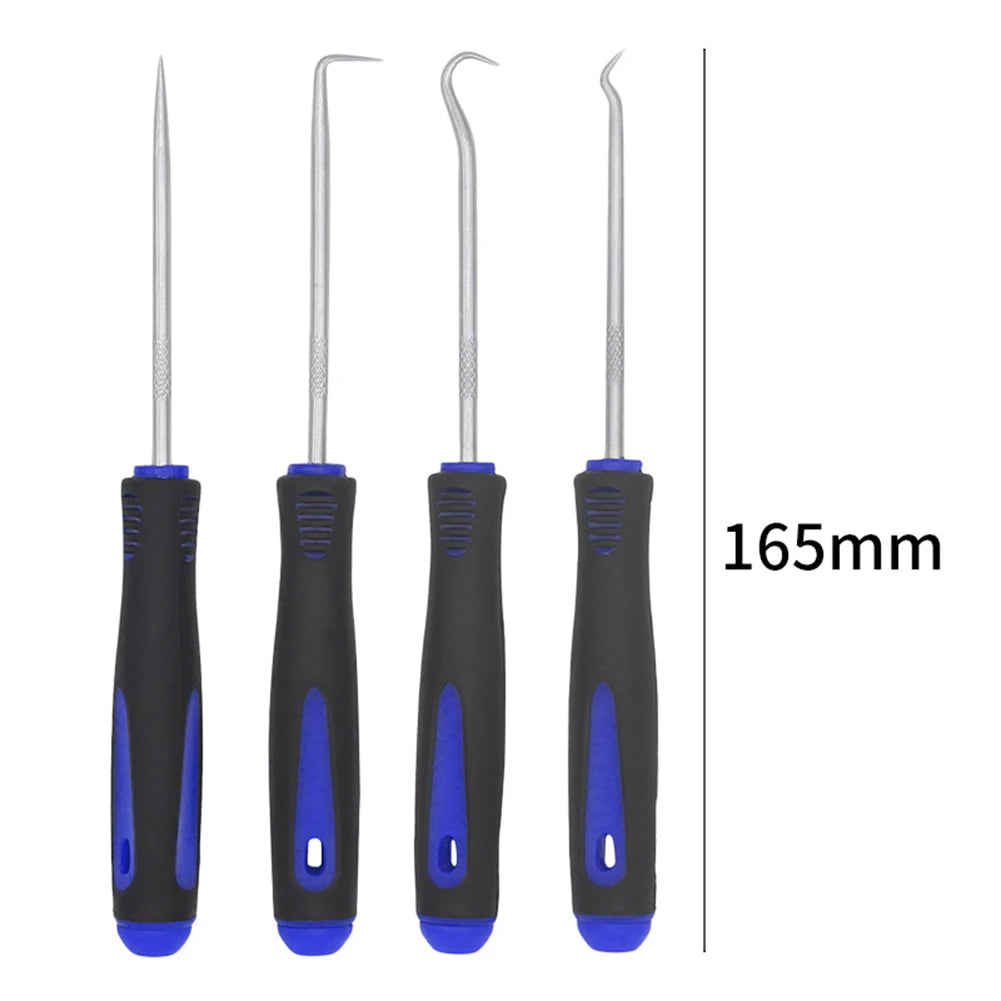 4Pcs Car Vehicle Oil Seal Screwdrivers Pick and Hook Set Car Auto Oil Seal O-Ring Seal Gasket Pick Puller Remover Fit