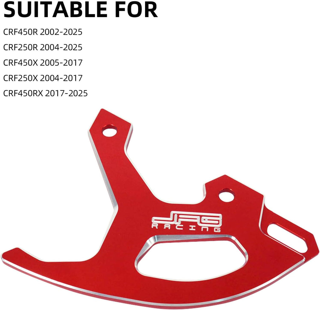 Dirt Bike Rear Brake Disc Guard,Cnc Motorcycle Rotor Cover Protector for CRF250R 2004-2025/CRF250X 2004-2017/CRF450R 2002-2025/CRF450X 2005-2017/CRF450RX 2017-2025-Red
