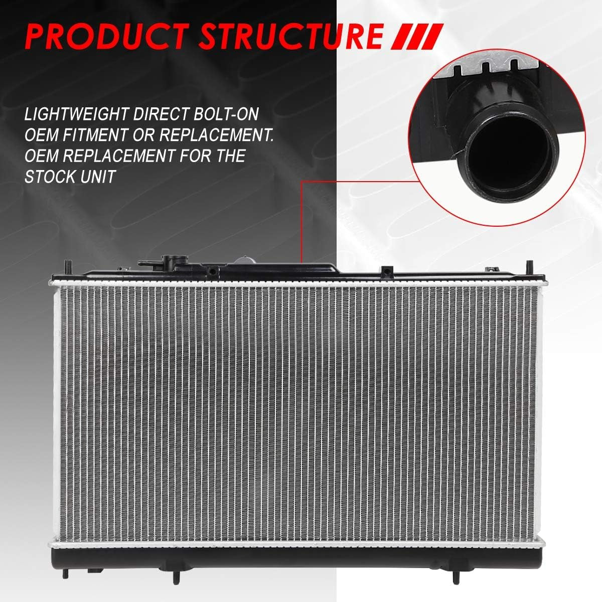 DPI 2300 Factory Style 1-Row Cooling Radiator Compatible with Mitsubishi Galant