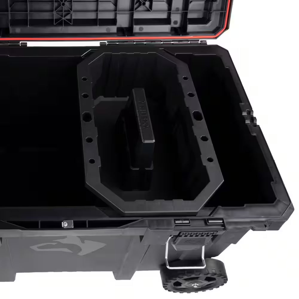 36.5 In. Black Heavy Duty Large Rolling Toolbox with Tool Tray and Keyed Lock