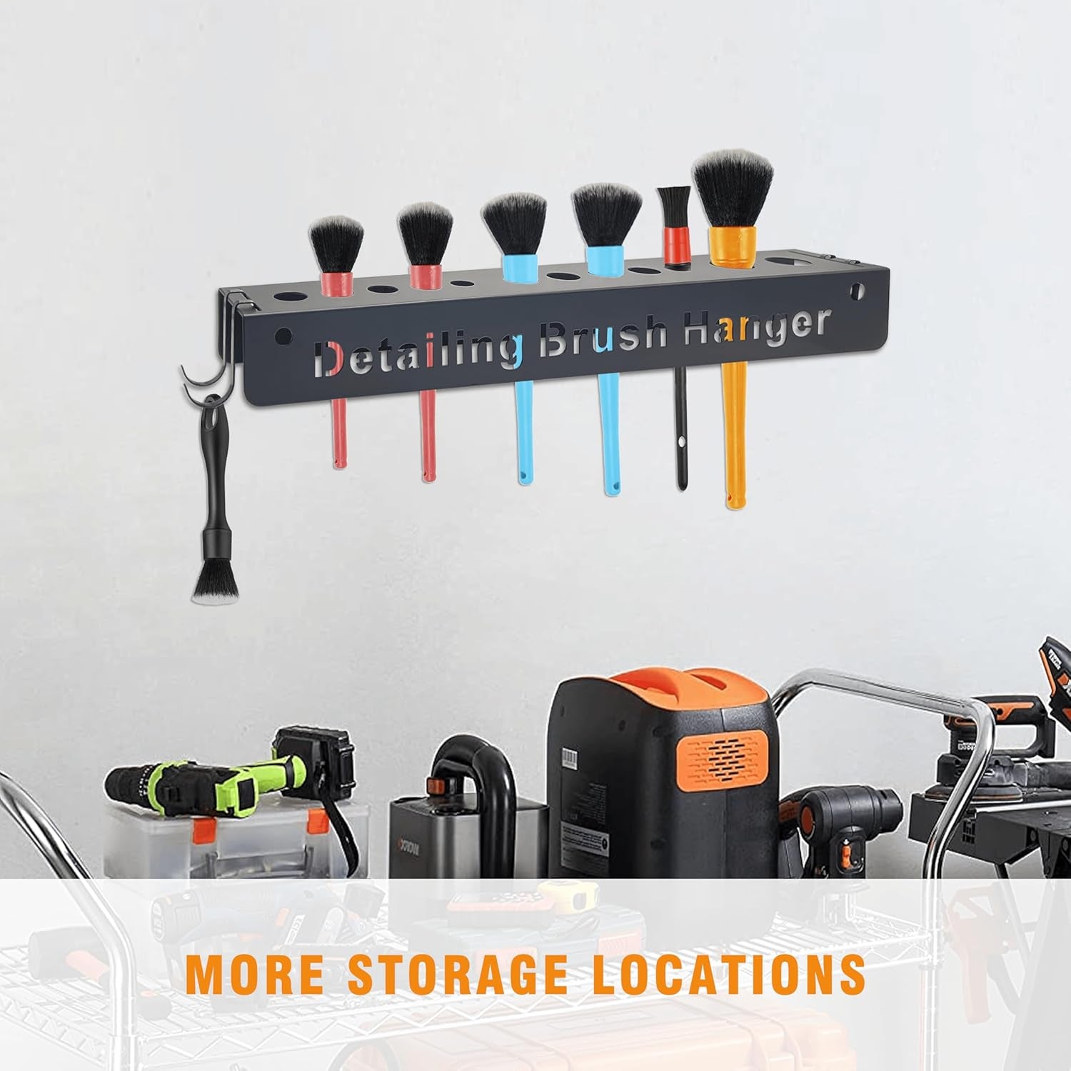Superior Car Detailing Storage - Organized Detailing Organizer and Brush Set - Sturdy and Durable Auto Detailing Brushes Organizer