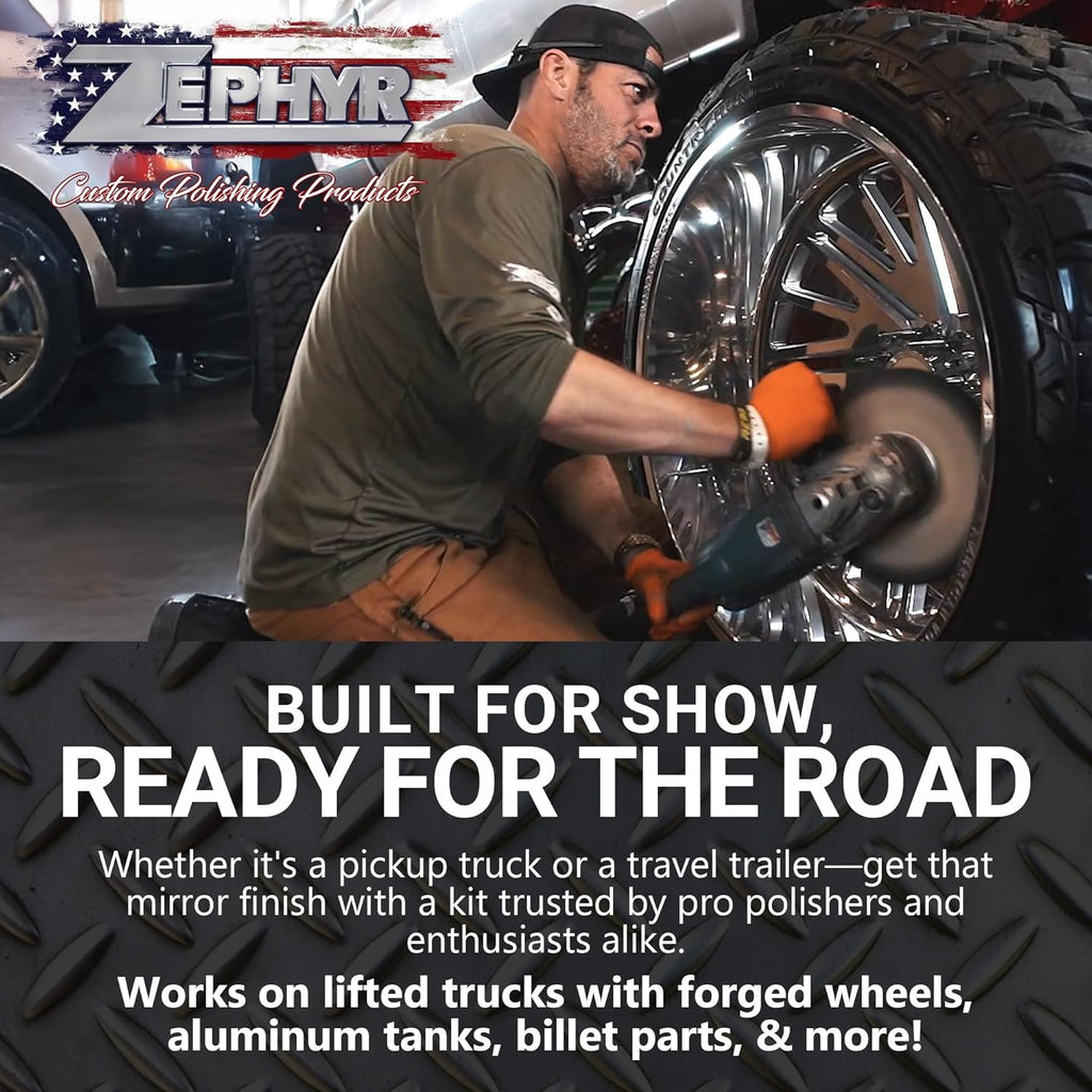 - Ultra Shine Forged Wheels Aluminum Polishing Kit - Aluminum Wheel Polisher - Stainless Steel & Metal Polishing Kit Made for Semi & Lifted Trucks, Billet Parts, & More